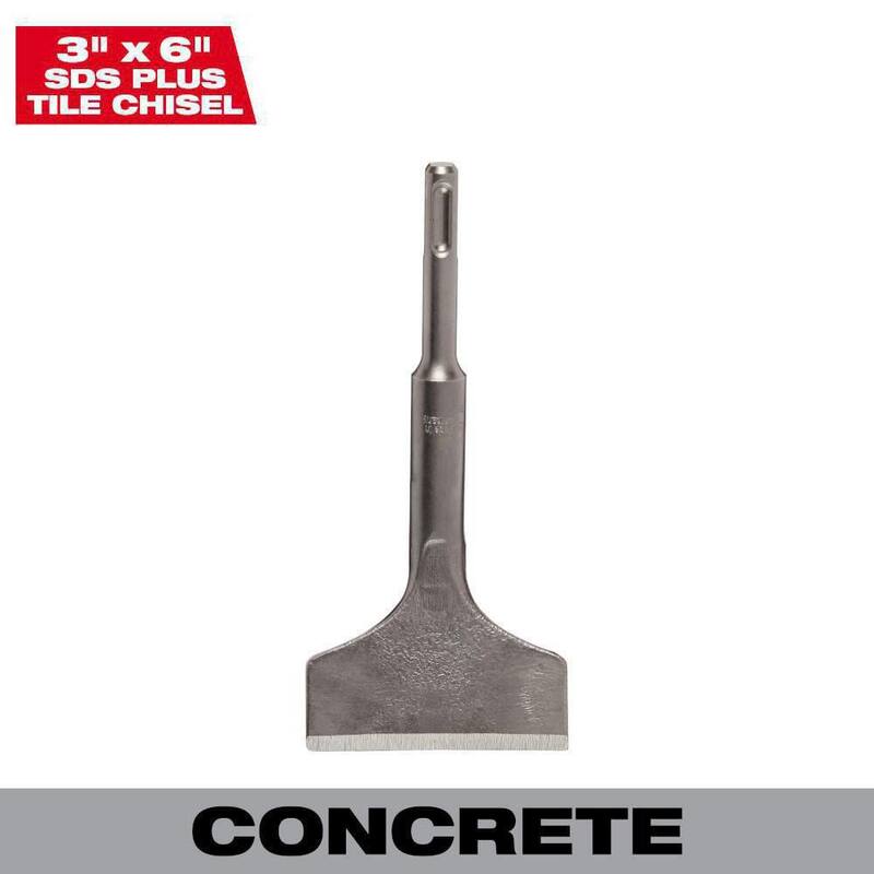 Cincel para azulejos de acero para martillo SDS-PLUS de 3 pulgadas x 6 pulgadas de Milwaukee - 48-62-6058.