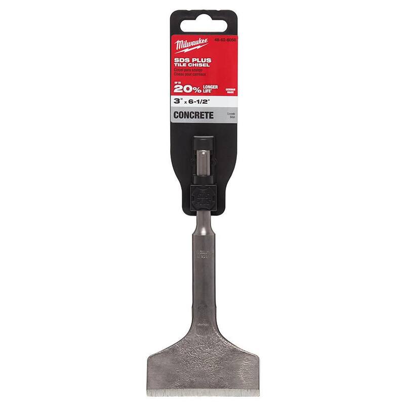 Cincel para azulejos de acero para martillo SDS-PLUS de 3 pulgadas x 6 pulgadas de Milwaukee - 48-62-6058.