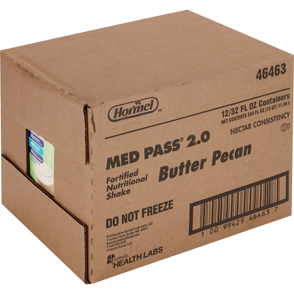 Med Pass Balanced Fortified Nutrition Butter Pecan - IDDSI Level 2, PK12 - 46463