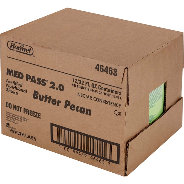 Med Pass Balanced Fortified Nutrition Butter Pecan - IDDSI Level 2, PK12 - 46463