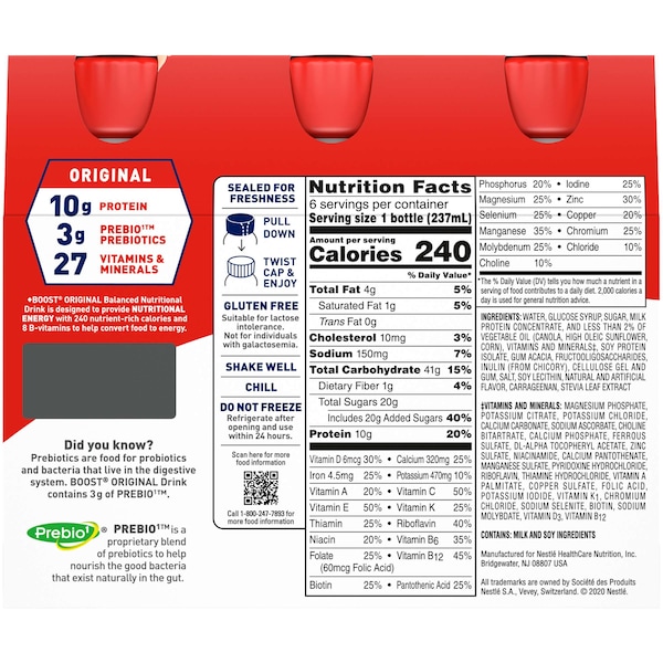 Boost Boost Original Strawberry RTD Nutritional Beverage 8 fl. oz., PK24 - 00041679676363