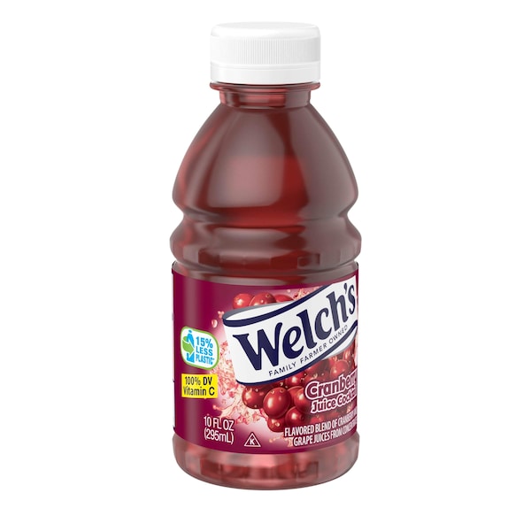 Welchs Welch's Plastic Cranberry Cocktail Juice 10 fl. oz. Bottle, PK24 - WPD39400
