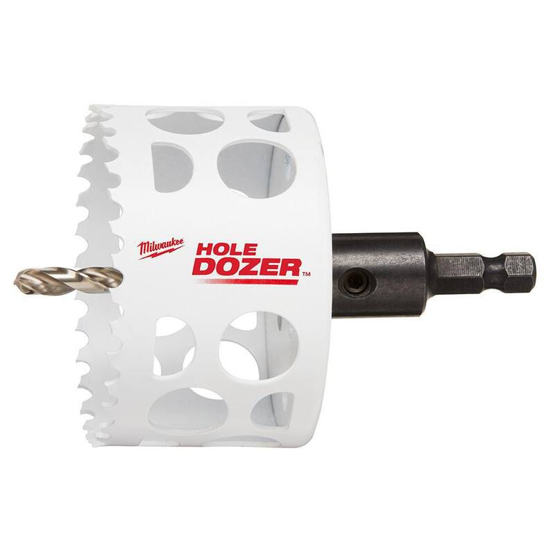 Broca perforadora bimetálica Hole Dozer de 3 pulgadas de Milwaukee con arbor de 3/8 de pulgada y broca piloto - 49-56-9670