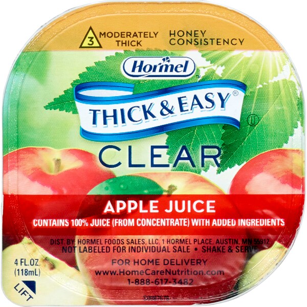 Thick & Easy Thick & Easy Clear Thickened Apple Juice Honey Consistency 4 oz., PK24 - 12687