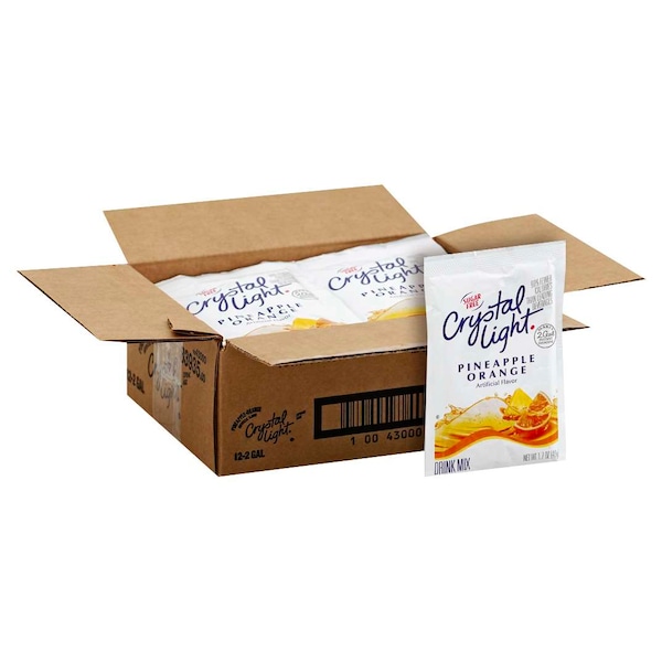 Crystal Light Crystal Light Pineapple Orange Beverage Mix Packet Makes 2 gal., PK12 - 83935