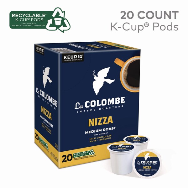 La Colombe Coffee K-Cup Pods, Nizza Medium Roast, 20PK - 5000380612
