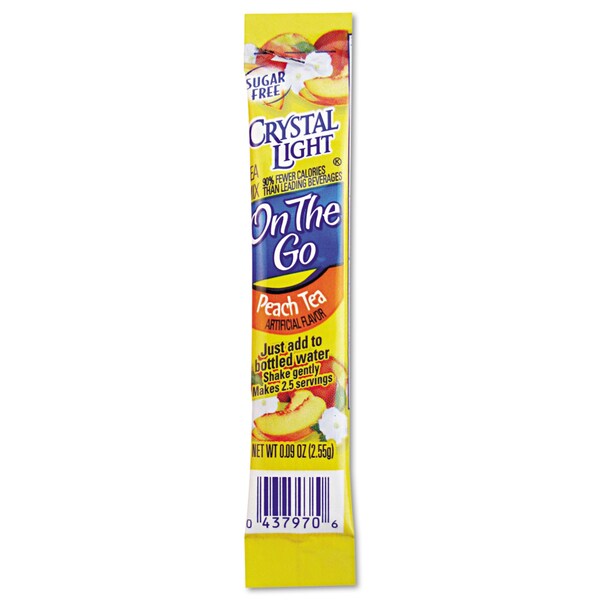 Crystal Light On the Go Tea Mix Powder 0.09 oz., Peach, Pk30 - 79700