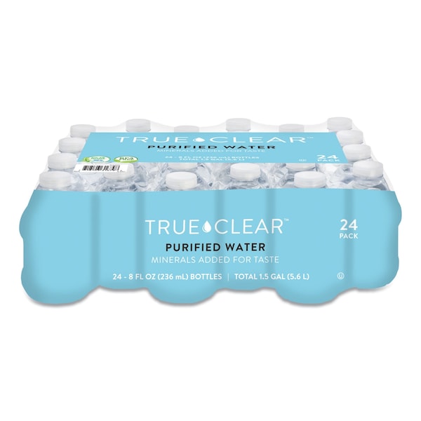 True Clear Purified Bottled Water, 8 oz Bottle, 4032PK - TRC8OZ24PDMPBN168