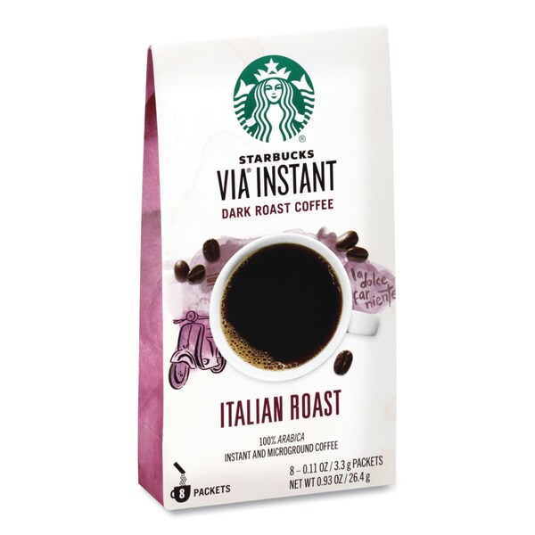 Starbucks VIA Ready Brew Coffee, 0.11 oz, Italian Roast, 96PK - 12407838