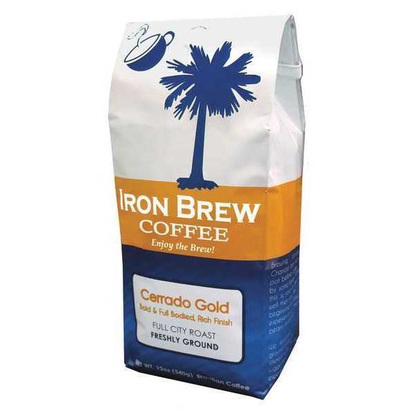 Iron Brew Coffee, Cerrado Gold, Bag, Caffeinated, Ground, 12 oz - B-12CG