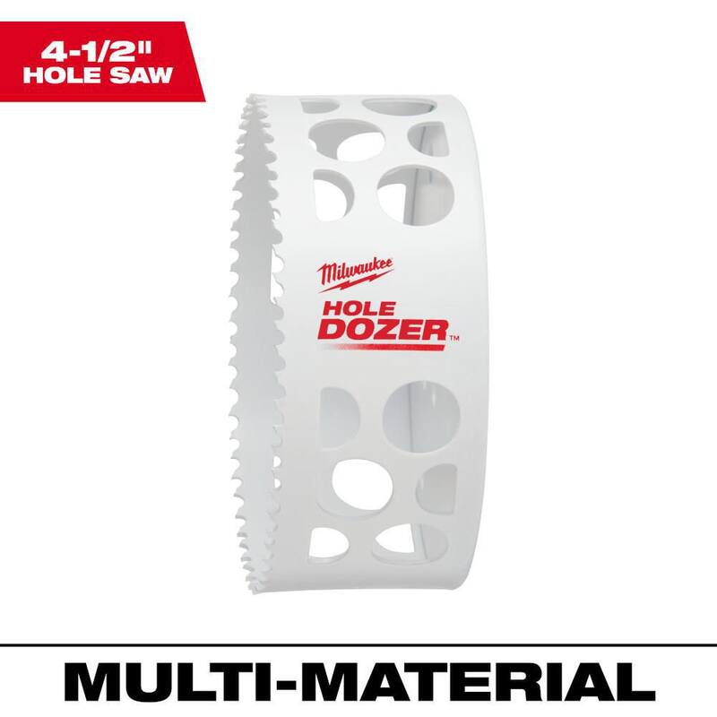 Sierra de corona bimetálica para perforar agujeros de 4-1/2 pulg. Milwaukee - 49-56-9649