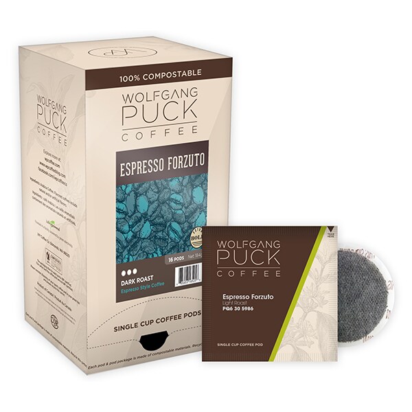 Wolfgang Puck Coffee Espresso Forzuto Soft Coffee Pods, PK96 PK - 016425