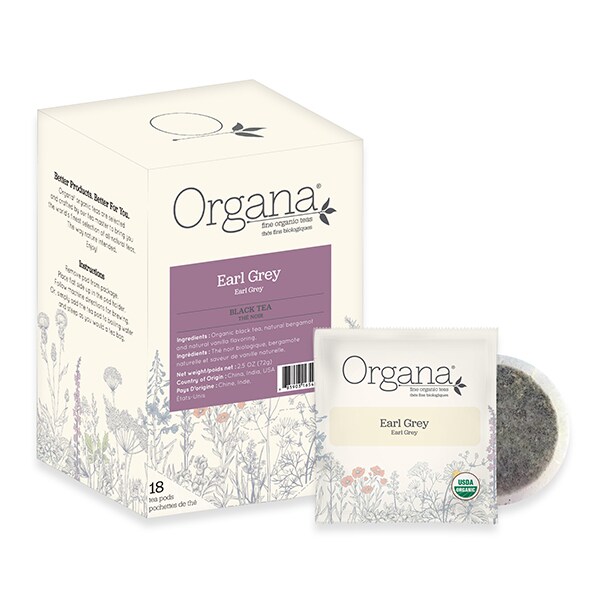 Organa Tea Earl Grey, Soft Tea Pods, PK108 PK - 310021