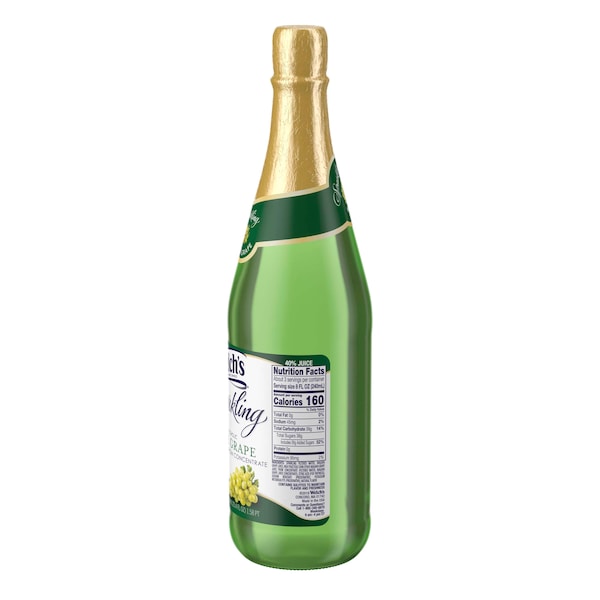 Welchs Welch's White Grape Sparkling Juice 25.4 fl. oz. Bottle, PK12 - WPD71550