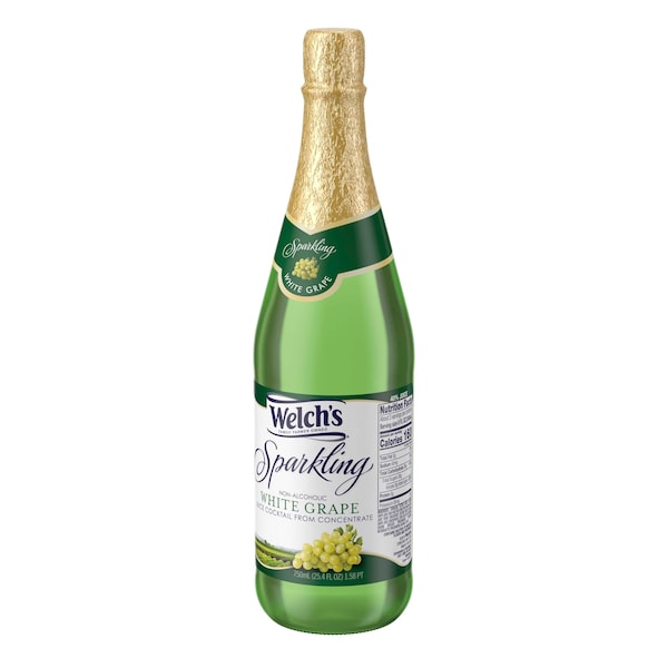 Welchs Welch's White Grape Sparkling Juice 25.4 fl. oz. Bottle, PK12 - WPD71550