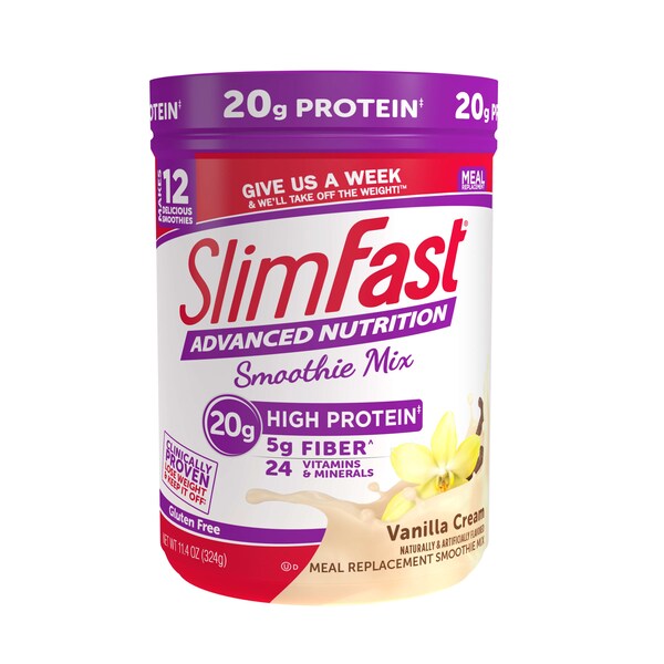 Slimfast Advanced Nutrition French Vanilla Smoothie Mix 11.4 oz., PK2 - 79002