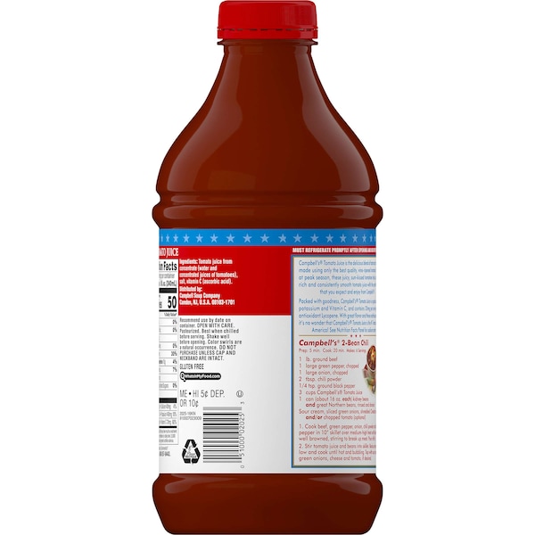 Campbells Campbell's Retail Tomato Juice 46 fl. oz. Bottle, PK6 - 000021248