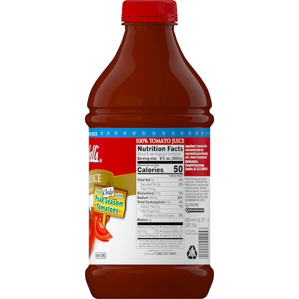 Campbells Campbell's Retail Tomato Juice 46 fl. oz. Bottle, PK6 - 000021248