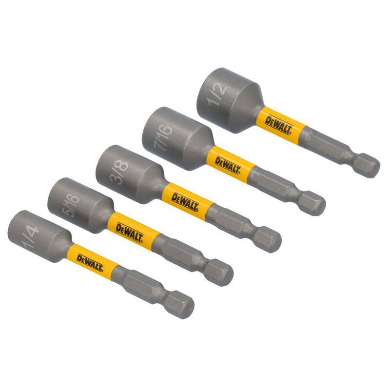 Juego de conducción de tuercas de acero ULTRA DEWALT MAXFIT (5 piezas) - DWAFTND5