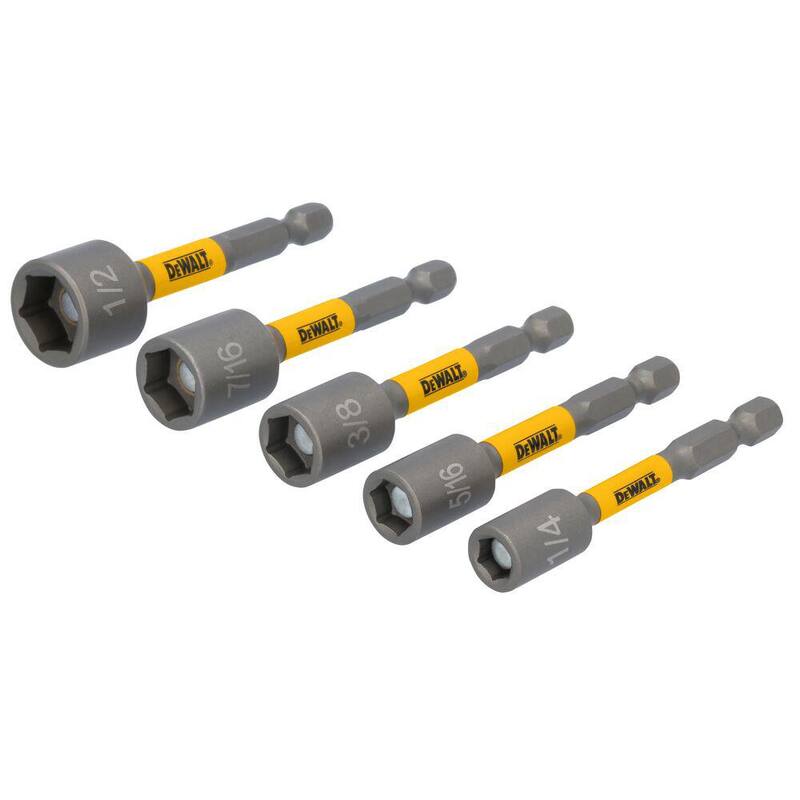 Juego de conducción de tuercas de acero ULTRA DEWALT MAXFIT (5 piezas) - DWAFTND5