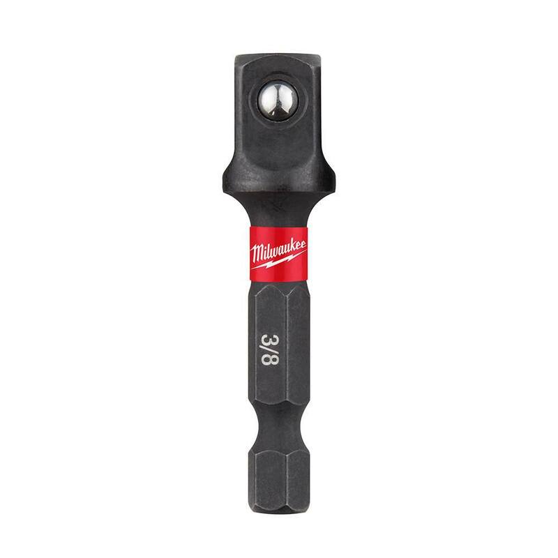 Adaptador de casquillo cuadrado de acero aleado de 1/4 pulg. x 3/8 pulg. con impacto Milwaukee SHOCKWAVE - 48-32-5031.