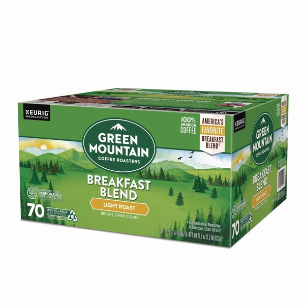 Green Mountain Coffee Breakfast Blend Coffee K-Cup Pods, Regular, 70PK - 5000379672