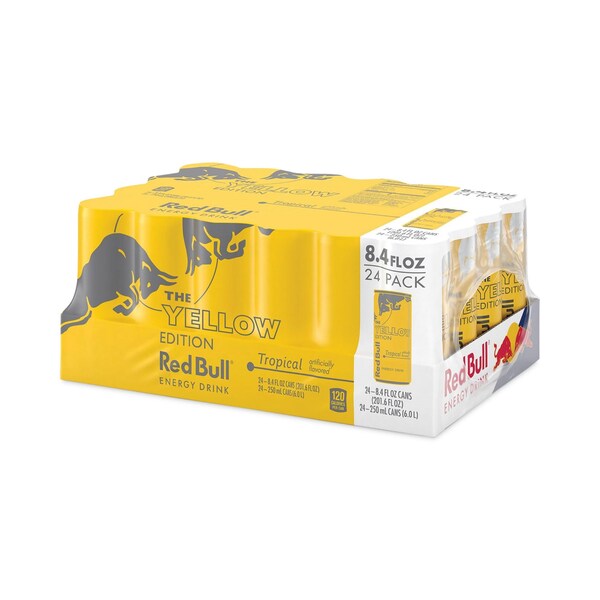 Red Bull The Yellow Edition Tropical Energy Drink, Tropical Punch, 8.4 oz Can, 24PK - RBD28162
