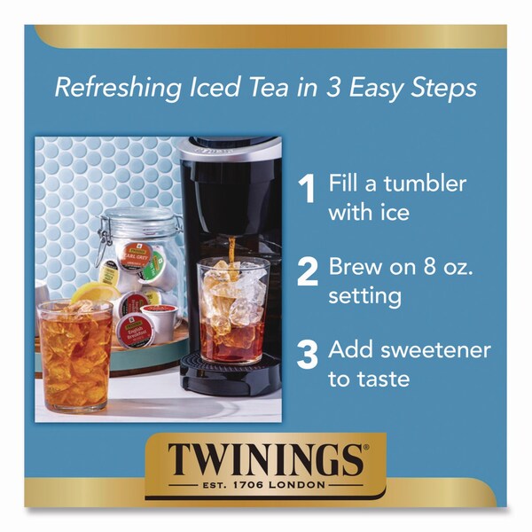 Twinings Tea K-Cups, English Breakfast Decaf, 0.11 oz, 24PK - TNA85784