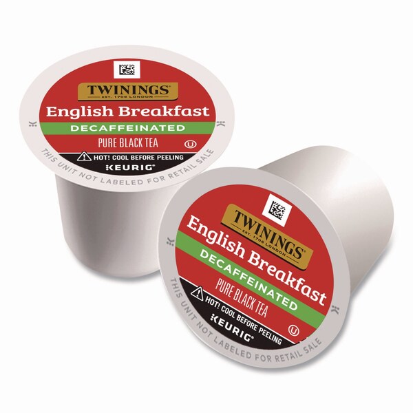 Twinings Tea K-Cups, English Breakfast Decaf, 0.11 oz, 24PK - TNA85784