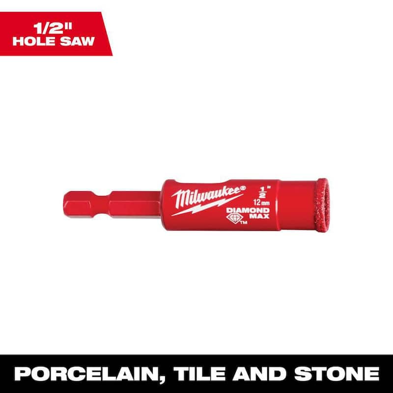 Milwaukee 1/2 pulgadas Diamond Max Hole Saw - 49-56-0511