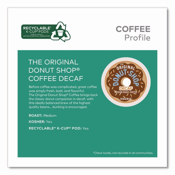 The Original Donut Shop Decaf Coffee K-Cup Pods, 48PK - 5000356564