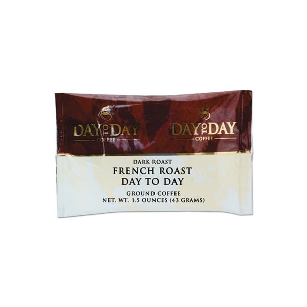 Papanicholas Coffee Day-to-Day, 100% Pure Coffee, French Roast, 1.5 Oz Pack, 42PK - 22005