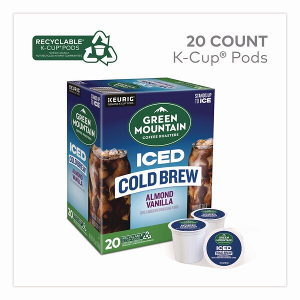 Green Mountain Coffee Almond Vanilla Brew Over Ice Coffee K-Cups, 0.21 oz, 20PK - 5000372045