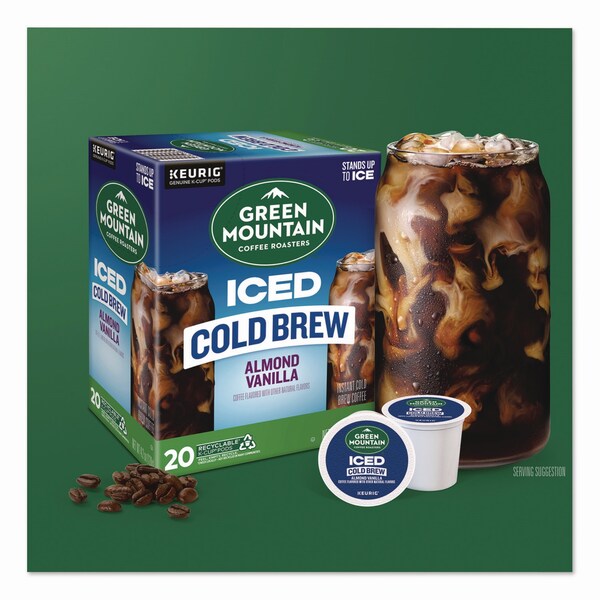Green Mountain Coffee Almond Vanilla Brew Over Ice Coffee K-Cups, 0.21 oz, 20PK - 5000372045