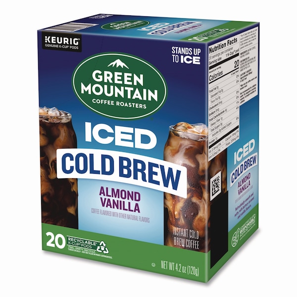 Green Mountain Coffee Almond Vanilla Brew Over Ice Coffee K-Cups, 0.21 oz, 20PK - 5000372045