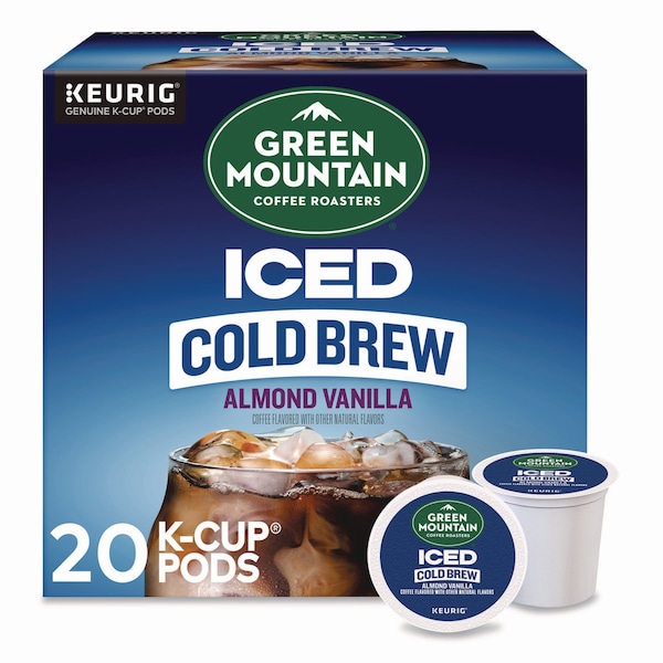 Green Mountain Coffee Almond Vanilla Brew Over Ice Coffee K-Cups, 0.21 oz, 20PK - 5000372045