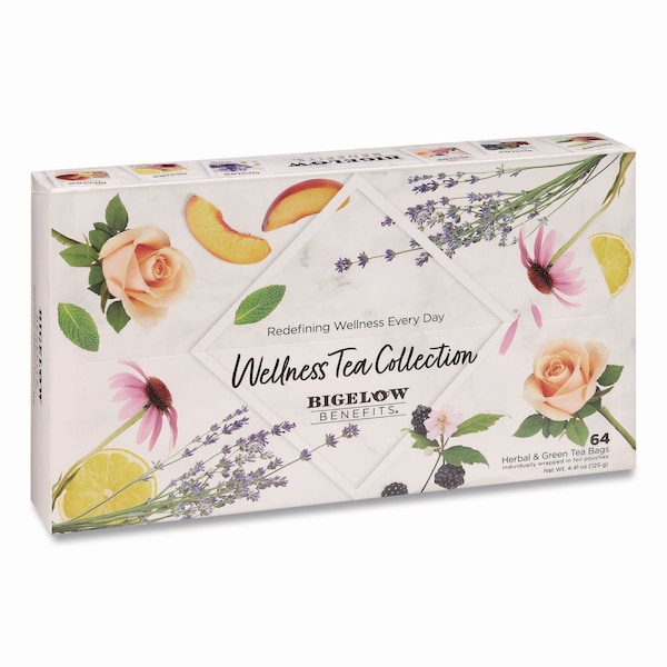 Bigelow Benefits Wellness Tea Bags, Assorted Flavors, 64PK - RCB50568