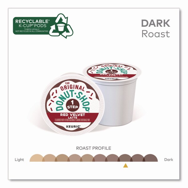 The Original Donut Shop Red Velvet One-Step Latte K-Cup, 20PK - 5000362053