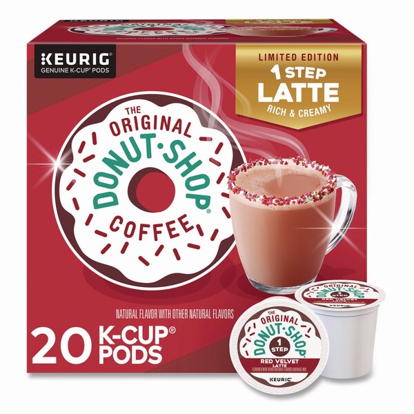 The Original Donut Shop Red Velvet One-Step Latte K-Cup, 20PK - 5000362053