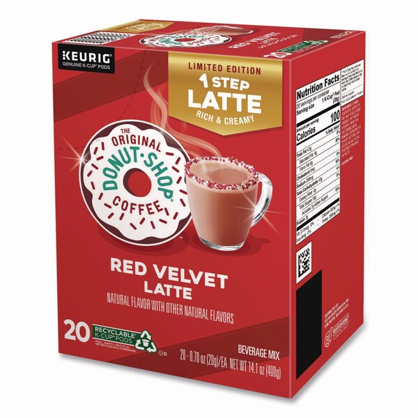 The Original Donut Shop Red Velvet One-Step Latte K-Cup, 20PK - 5000362053