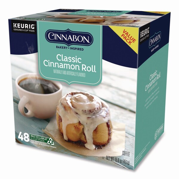 Cinnabon Classic Cinnamon Roll Coffee K-Cups, 0.33 oz, 48PK - 5000331016