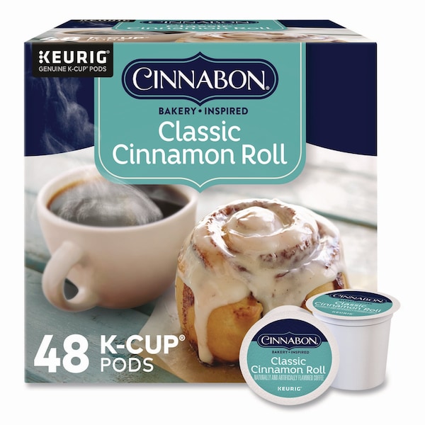 Cinnabon Classic Cinnamon Roll Coffee K-Cups, 0.33 oz, 48PK - 5000331016