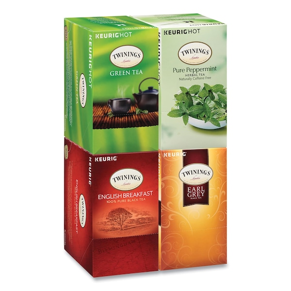 Twinings Tea K-Cups, Assorted, 0.11 oz K-Cups, 96PK - TNA54192