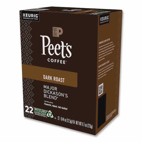 Peets Coffee & Tea Major Dickason's Blend K-Cups, 0.44 oz, 88PK - 65470