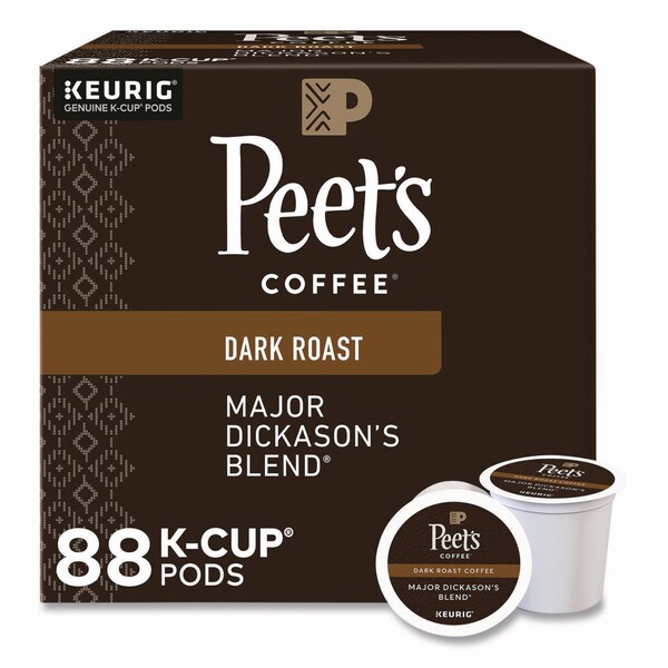 Peets Coffee & Tea Major Dickason's Blend K-Cups, 0.44 oz, 88PK - 65470
