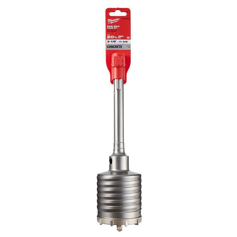 Broca de núcleo SDS-MAX de 3-1/8 pulg. x 11-3/8 pulg. Milwaukee - 48-20-5420
