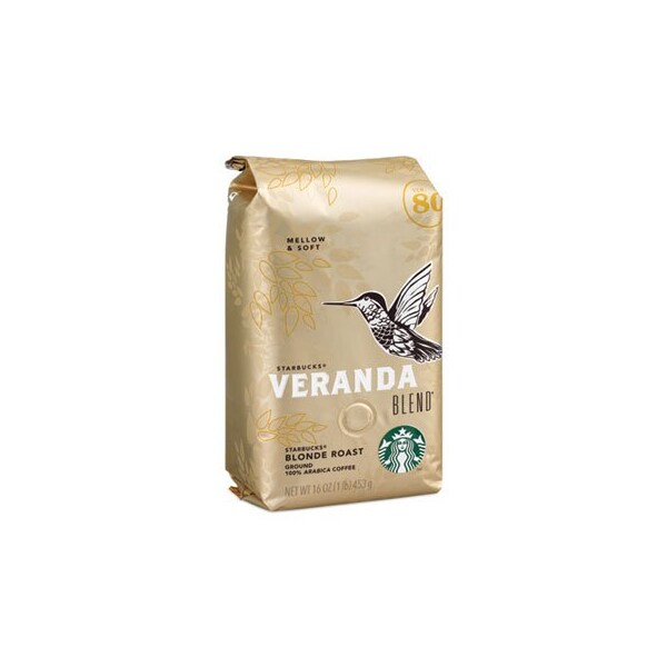 Starbucks Coffee Co VERANDA BLEND Coffee, Ground, 1 lb Bag, 6PK - 11019631CT