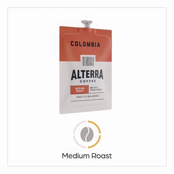 Alterra Coffee Freshpack Pods, Colombia, Medium Roast, 0.28 oz, 100PK - MDRA180