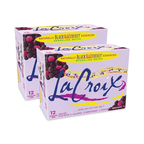 Lacroix Sparkling Water, Black Razzberry, 12 oz Can, 24PK - NAV40112