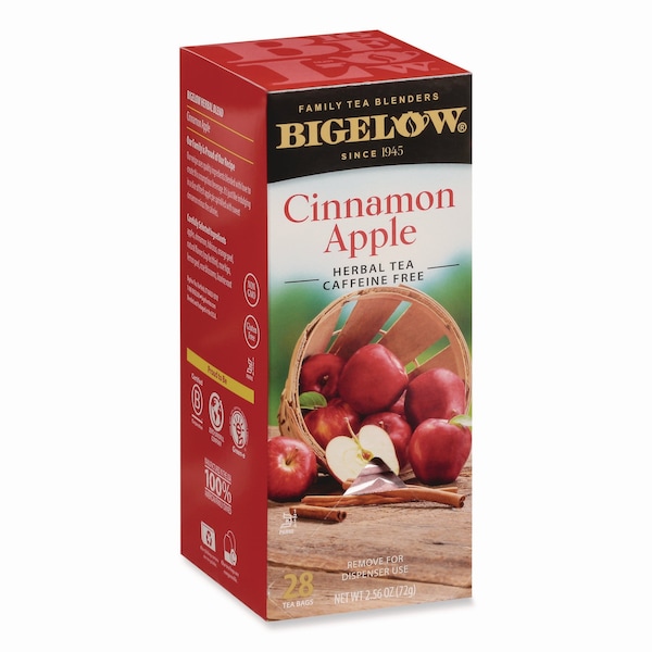 Bigelow Apple Cinnamon Herbal Tea, 0.09 Tea Bag, 28PK - RCB11397